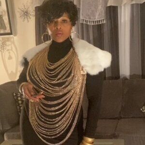 Adorned fur chain Neckkavest (Custom Made)